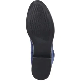 CAPRICE Damen Stiefel ohne Absatz Kniehoch Vegan, Blau