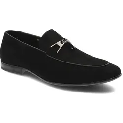 Schwarze Mokassins John Doubare Elegante Herrenschuhe, 42