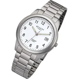 REGENT Herren Uhr F-208 aus Titan mit Datumsanzeige