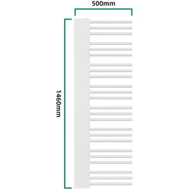 neu.haus Handtuchheizkörper Kviteseid 146x45cm Weiß