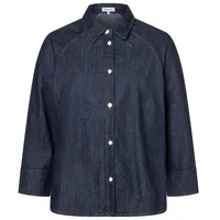 More & More Langarmbluse coole, weite Jeans blau 44