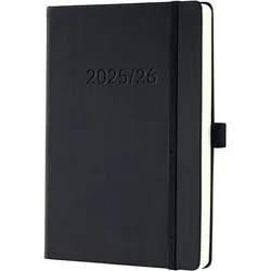 Sigel Wochenkalender Conceptum ca. A5 18 Monate Hardcover schwarz 2025/2026