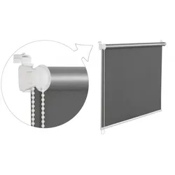 Thermorollo Verdunklungsrollo 70x150 cm dunkelgrau Fensterrollo mit Thermobeschichtung 100% Abdunklu