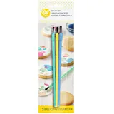 Wilton Pinselset 3 Stück, Backpinsel zum Auftragen von Icing, Farben von Candy oder Chocolate Melts, Kuchen Bürsten für DIY Kuchen - Set/3, Blau