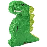 Pinata * GRÜNER DINO * als Spiel und Deko für Kindergeburtstag und Mottoparty | Größe: 11x34x44cm | Pinatas Dinos Dinosaurier Kinder Partydeko, Edition: Nur Pinata
