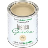 bianco Shabby® Extra Beständige Kreidefarbe für den Außenbereich - 1 Liter BEIGE CORDA Farbe auch für Holz und Möbel - Chalk Paint Outdoor Wandfarbe für Haus und Garten