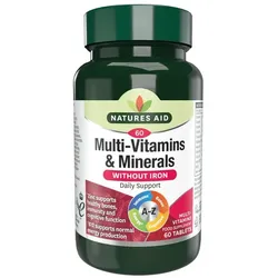 Natures Aid Multi-Vitamins & Minerals (without Iron) (60 Tabletten)