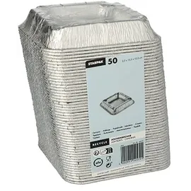 Papstar 400 Aschenbecher, Alu eckig 2,2 cm x 12,5 cm x 12,5 cm