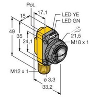 Turck Lichttaster QS18VN6CV45Q8 3066457 1St.