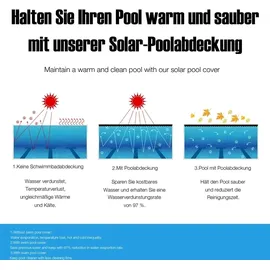 Melko Solarfolie Poolabdeckung schwarz 600x400 cm