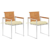 vidaXL Gartenstuhl 56 x 56 x 85 cm weiß 2 St.