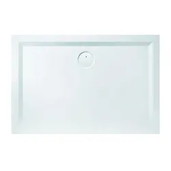 Muna Rechteck-Duschwanne mit Antirutschoberfläche 120 x 80 x 1,5 cm, weiß alpin Sonderangebot