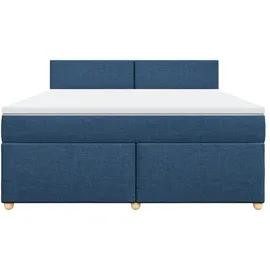 vidaXL Boxspringbett 180 x 200 cm Blau