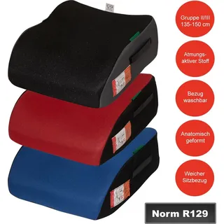 United Kids Autokindersitz Safari Gruppe II/III EU Norm R129 Sitzerhöhung für Kinder von 135-150cm, Farbe:Maxblue