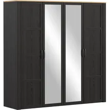 Forte Kleiderschrank Bohol 215,9 x 214 x 59,6 cm Schwarz