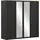 Forte Kleiderschrank Bohol 215,9 x 214 x 59,6 cm Schwarz