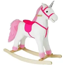 LeanToys Lean Sport Einhorn auf Federn weiß mit Geräuschen 75 cm