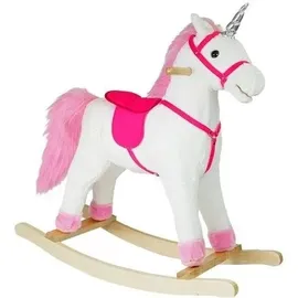 LeanToys Lean Sport Einhorn auf Federn weiß mit Geräuschen 75 cm