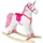 LeanToys Lean Sport Einhorn auf Federn weiß mit Geräuschen 75 cm
