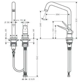 Hansgrohe Axor Citterio M DN 15 Edelstahl 34820800