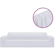 vidaXL Sofahusse 4-Sitzer Weiß 220 x 50 cm
