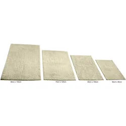Badematte KINZLER "Chenille" Gr. 5, beige (natur), H:18mm, Polyester, Badematten, Badteppich, Uni Farben, weich, als rechteckig & halbrund erhältlich