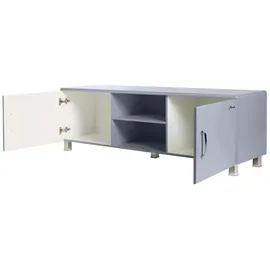 Phoenix Miami Lowboard 160 x 52,5 cm Grau Holz/Kunststoff/Metall