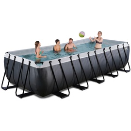 EXIT TOYS Black Leather Pool Set 540 x 250 x 122 cm inkl. Sandfilterpumpe