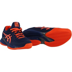 Asics Tennisschuhe Gel Court FF 3 Clay/Sandplatz/Stabilität 2024 dunkelblau/orange Herren
