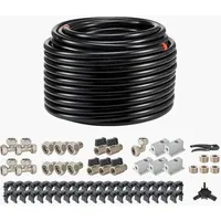 Vevor Druckluftschlauch, Set 60,96mx19,05mm HDPE/Alu-Luftleitungssystem schwarz