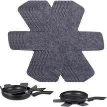 Relaxdays Pfannenschoner 8er Set Grau