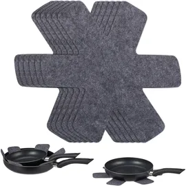 Relaxdays Pfannenschoner 8er Set Grau
