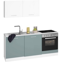 Held MÖBEL Küchenzeile »Visby«, ohne E-Geräte, Breite 180 cm für Geschirrspülmaschine, grün