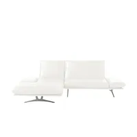 KOINOR Ecksofa Echtleder Francis , weiß , Maße (cm): B: 284 H: 93 T: 159.0