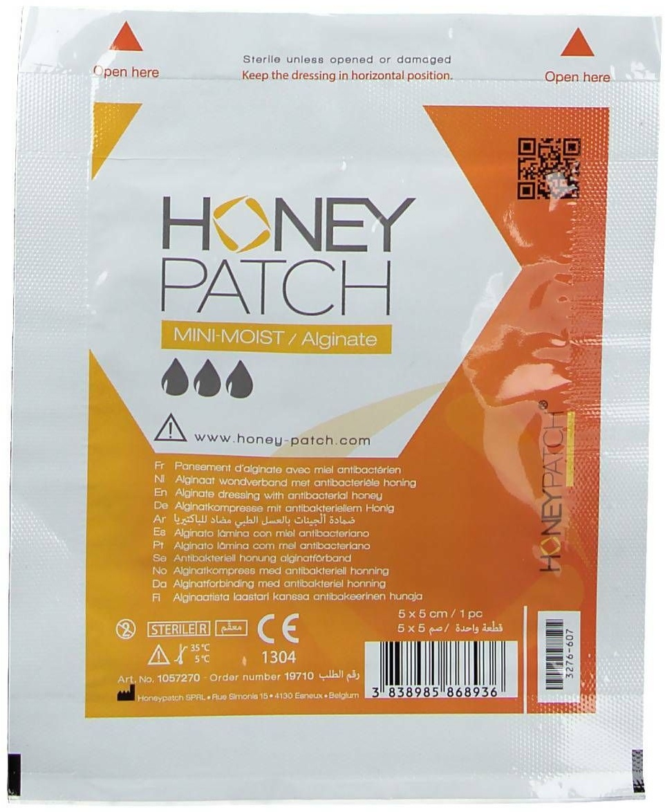 Honeypatch Mini Moist Miel de Séchage 5x5cm 1 pc(s) Compresses