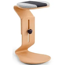 Mayer Sitzmöbel Hocker »NEST NATURE«, Breite: 38 cm, höhenverstellbar, Wolle, grau