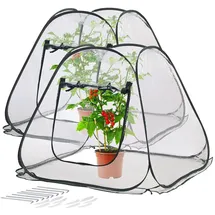 Royal Gardineer Pop-Up-Gewächshaus 2er-Set 80 x 70 x 80 cm