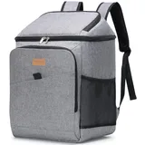 Lifewit 32L 34 Dosen isolierte Kühltasche, Große kühlrucksack, auslaufsichere tragbare Lunchtasche, weiche Kühlbox für Outdoor, Picknick, Strand, BBQ, Camping, Reisen, Familie, Grau