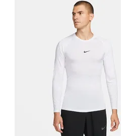 Nike Pro Men's Dri-FIT Fitness-Longsleeve Herren White/Black S