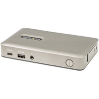 Startech StarTech.com USB C Dock DP or VGA - 65W Power Delivery - 4 Ports USB Hub, Grau