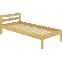 Erst-Holz Erst-Holz® Einzelbett Kiefer natur Massivholz 90x200 Jugendbett Futonbett Rollrost Gästebett 60.64-09