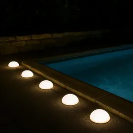 Lumi Jardin 5 Solar-Halbkugeln zum Stechen ∅15cm HALF MOON