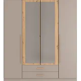 WIMEX Kleiderschrank Marburg 180 x 199 x 58 cm Grau