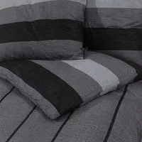 VidaXL Bettwäsche-Set Dunkelgrau 135x200 cm Baumwolle