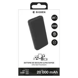 Bigben Connected Bigben PB20000PD2A1CB 20000 mAh, Schwarz