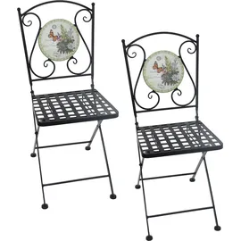 Hti-Living Celia Schmetterling Gartentisch 57 x 57 x 68 cm Mehrfarbig