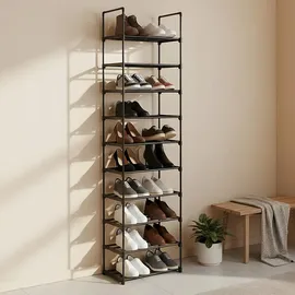 Relaxdays Schuhregal 45 x 174 x 30 cm Stecksystem / Schwarz