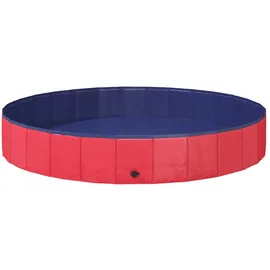 vidaXL Kinder Schwimmbecken Rot Ø200 x 30 cm