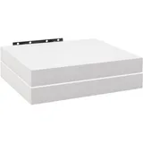 Woltu 2er Set Wandregal Bücherregal Deko Wandablagen mdf Holz Hängeregal weiß 30x22.9x3.8cm - Woltu