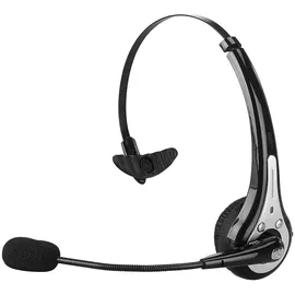 Callstel Headset kabellos: Profi-Mono-Headset mit Bluetooth, Geräuschunterdrückung, 10-Std.-Akku